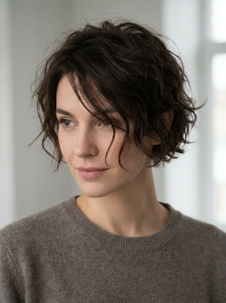 Soft Undone Pixie-Bob - Kurzhaarfrisuren für dickes Haar